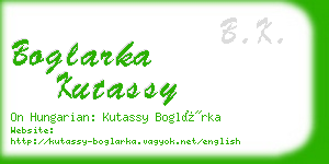 boglarka kutassy business card